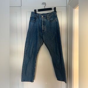 Women’s Levi's 501 Straight Blue Jeans